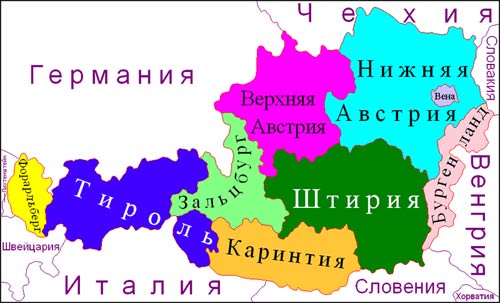 Административное деление Австрии