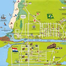 Карта местности у водопадов Игуасу