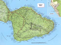 карта острова Мауи на Гаваях