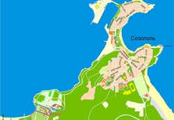 Созополь карта Болгария